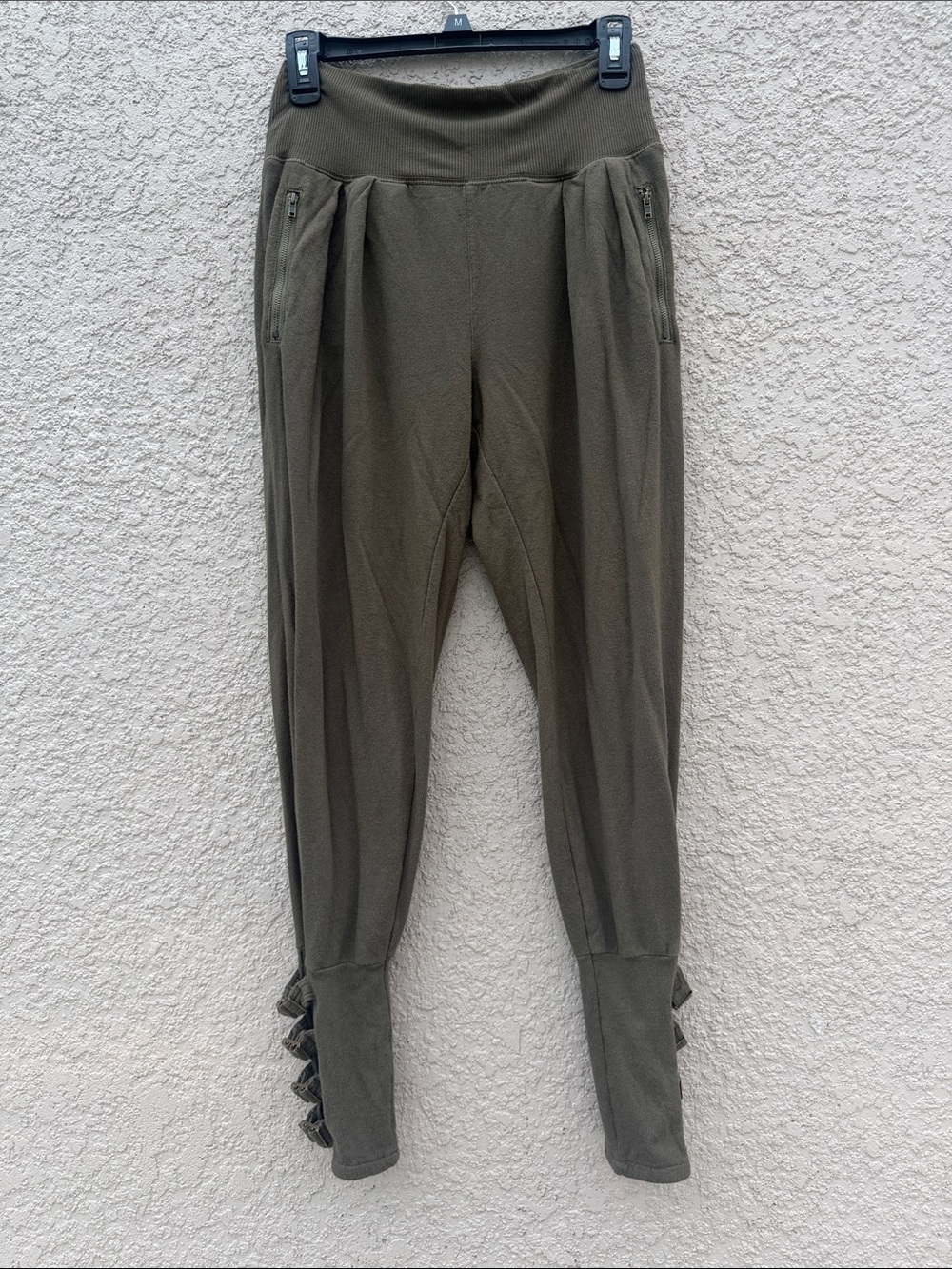 Free People Olive Green Track Joggers